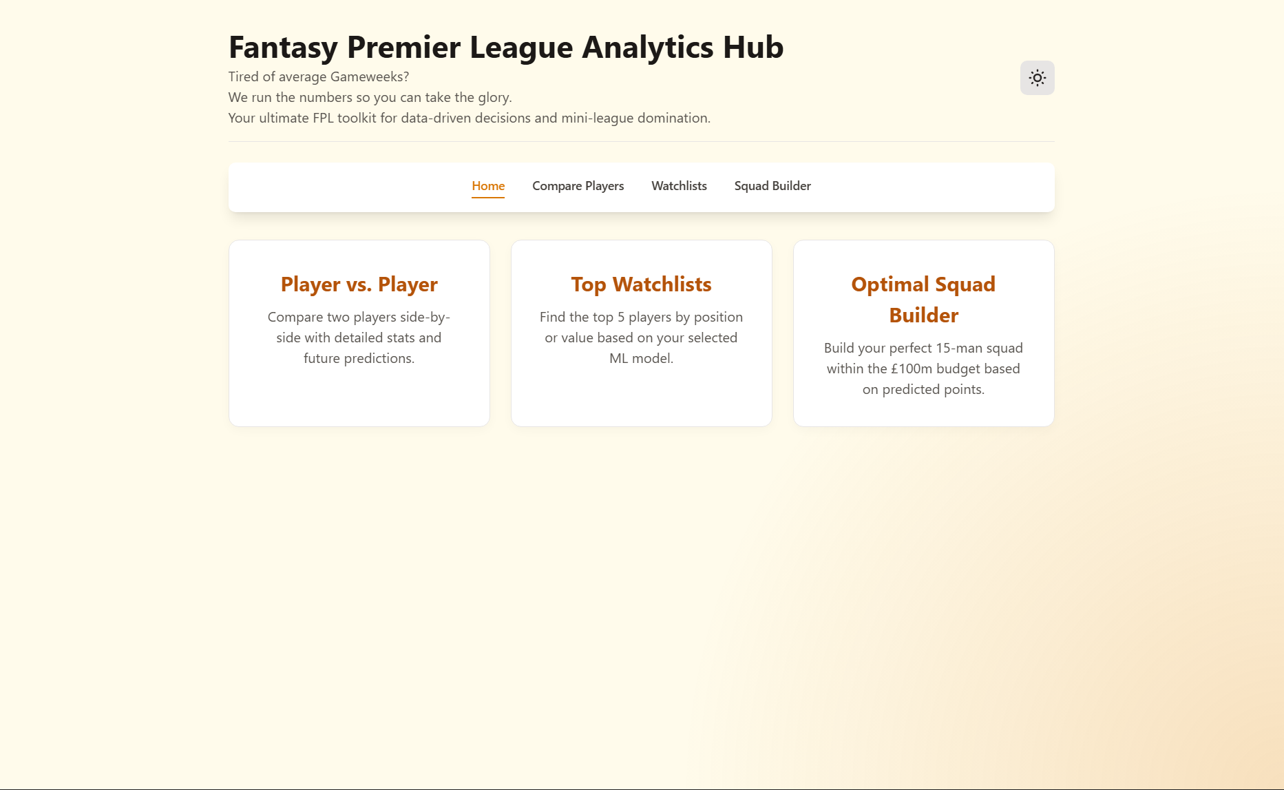 FPL Analytics Hub
